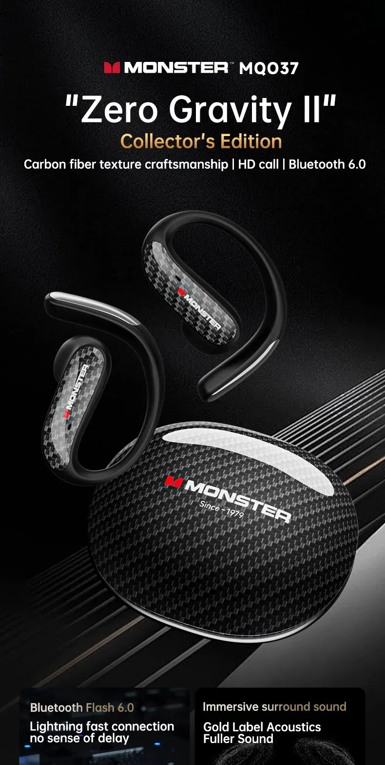 Monster MQO37 Wireless Earphone Bluetooth